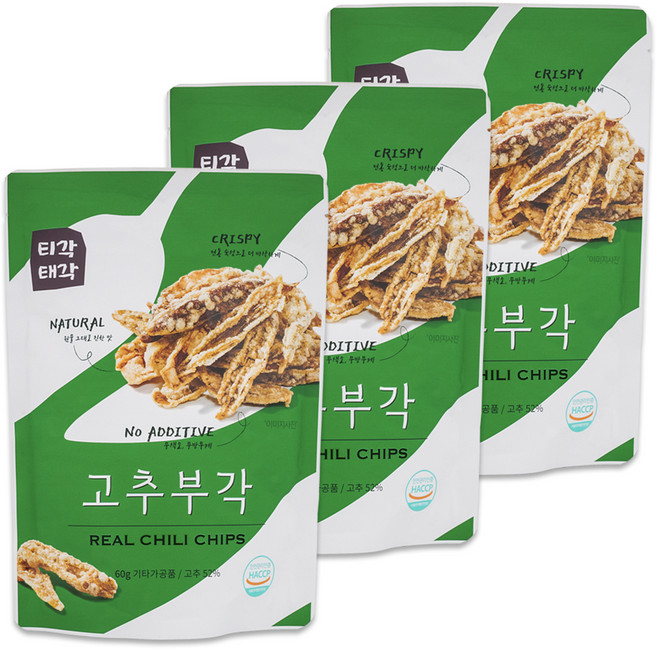 티각태각 고추부각, 60g, 3개