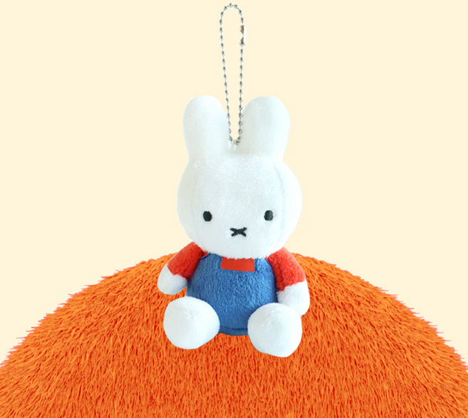매니어리틀 미피패밀리 멜빵 미피 키링인형, 8cm, 1개