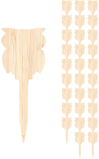 소프트홀릭 내추럴 화분 식물 이름표 네임택 부엉이 30p