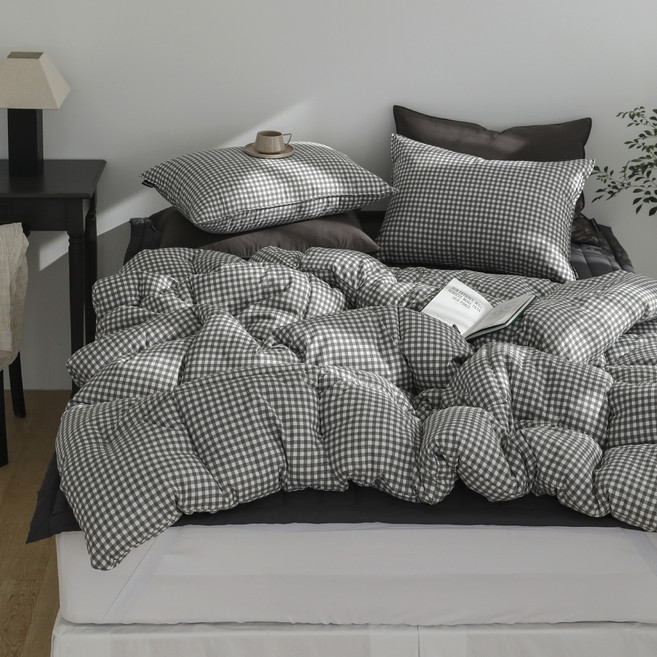 헬로우슬립 런던체크 차렵이불