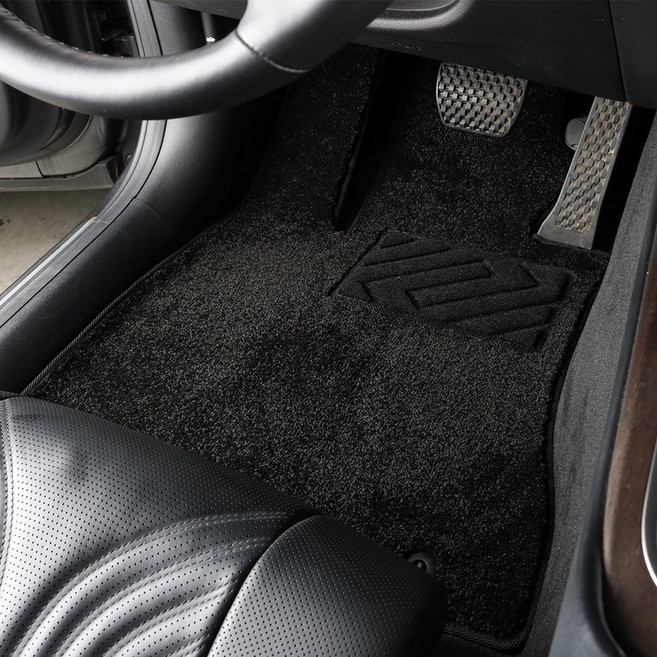 3W 에코라이너 패브릭 카매트 1 + 2열 세트, 현대 제네시스 G80 4륜 2020.4~2023.11, 나이트블랙