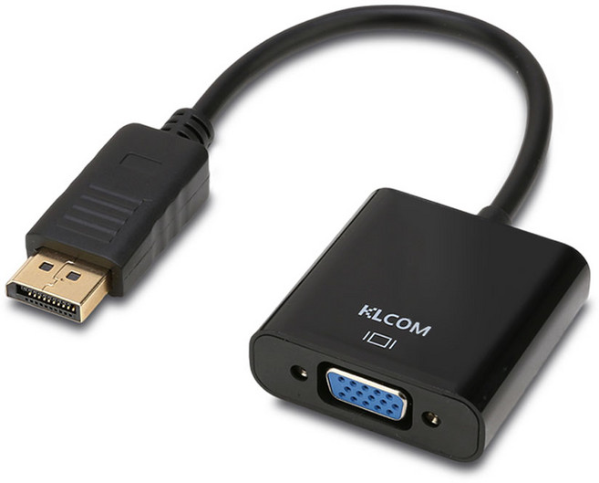 케이엘컴 DP to VGA 컨버터, KL123, 1개