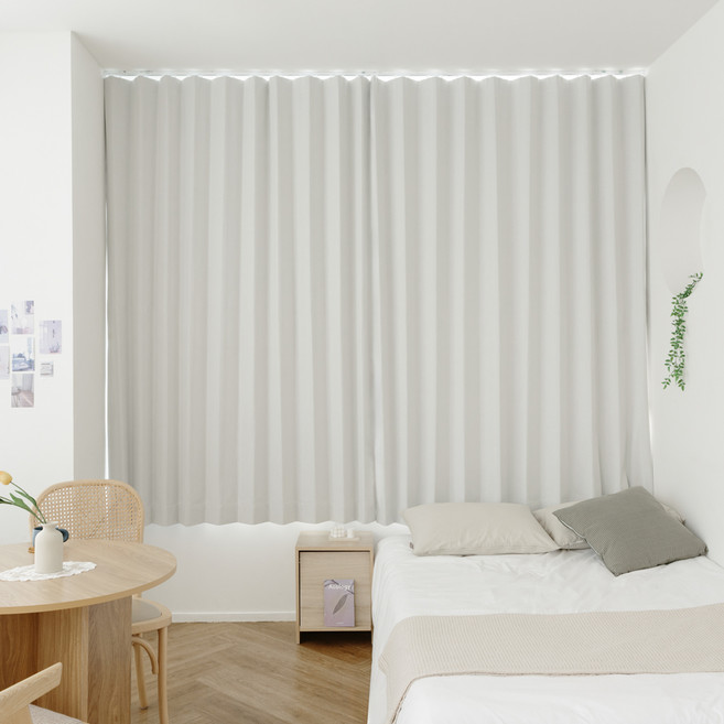 nuguna 굿나잇 형상기억 주름 암막 커튼 2p