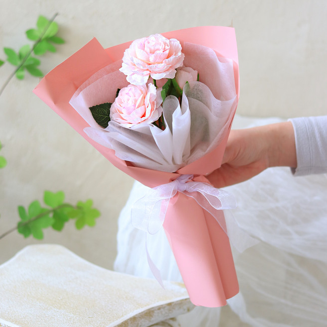Scent Basket 仿真迷你芍藥花束, 1個, 粉紅色