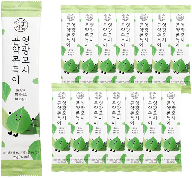 순수한집 영광모시 곤약 쫀득이, 375g, 1개