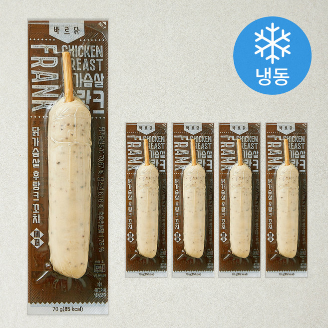 바르닭 닭가슴살 후랑크 꼬치 페퍼 (냉동), 70g, 5개