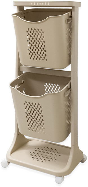 아임홈리빙 라인 스탠다드 대용량 빨래바구니, 베이지