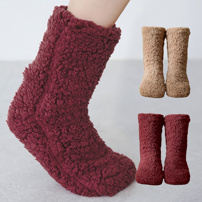 티에스에이치 여성용 베리웜 부츠 양말 2켤레