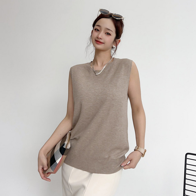 더시럽 여성용 로렐 베이직 니트 나시