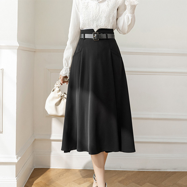 포플러앤씨 여성용 슈베린 플레어 스커트 P25SPSK121705
