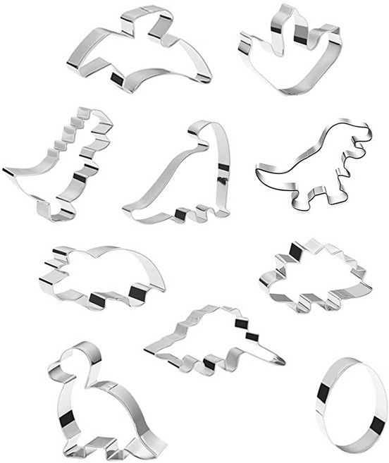 이홈베이킹 스텐공룡쿠키커 10종 세트 공룡알포함, 1세트