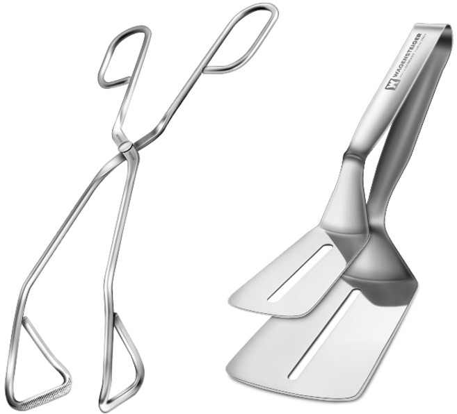 바겐슈타이거 쯔바이 스텐 뒤집개 + 가위형집게 세트, 1세트