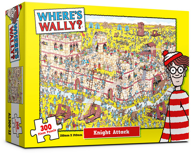 알록 월리를 찾아라 기사들의 공격 직소퍼즐 AL300-12, 혼합색상, 300피스, 1개