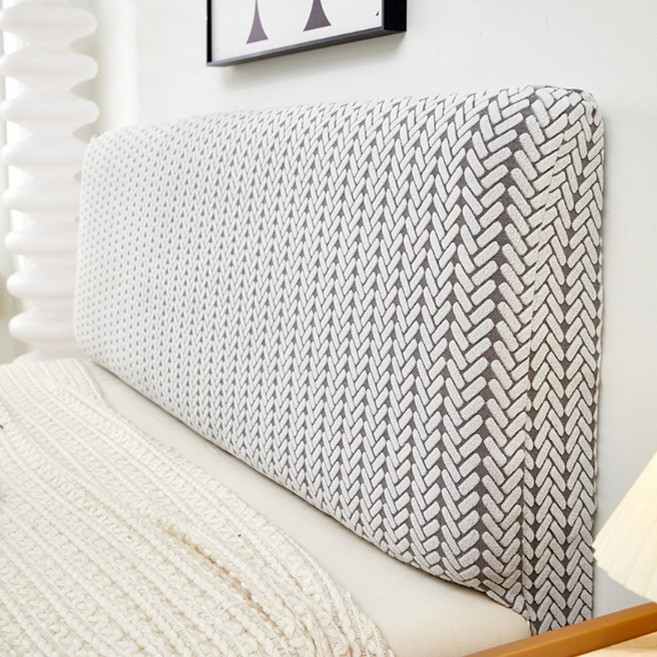 알로데 모던 헤링본 침대 헤드커버, 2 그레이, 1개