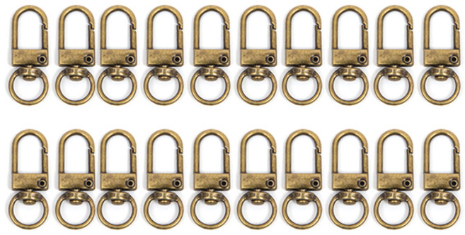 지오비즈 키링만들기 D고리 20p, 골드엔틱, 20개