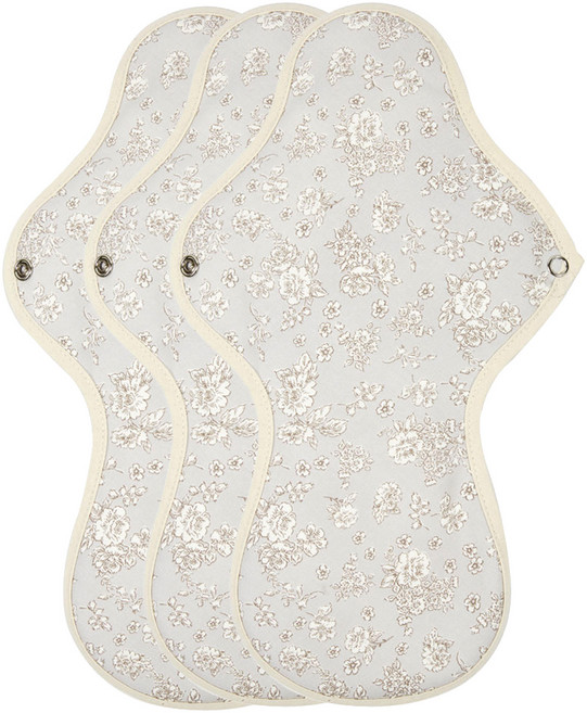 위즐리 면생리대 그레이플라워, 오버나이트, 1개입, 3개