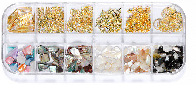 마켓A 셀프네일 자개파츠 12종 세트, 1개, TYPE7