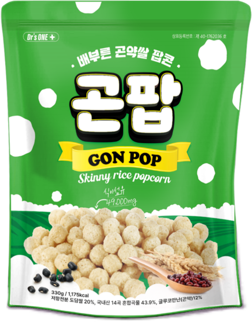닥터스원 배부른 곤약쌀 팝콘 곤팝, 1개, 330g