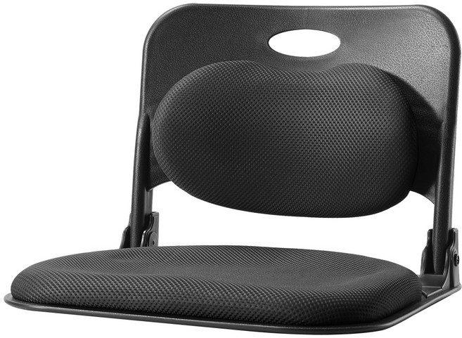 CHAIR FOCUS 折疊式心形腰靠和室椅 網布 黑色椅身, 黑色