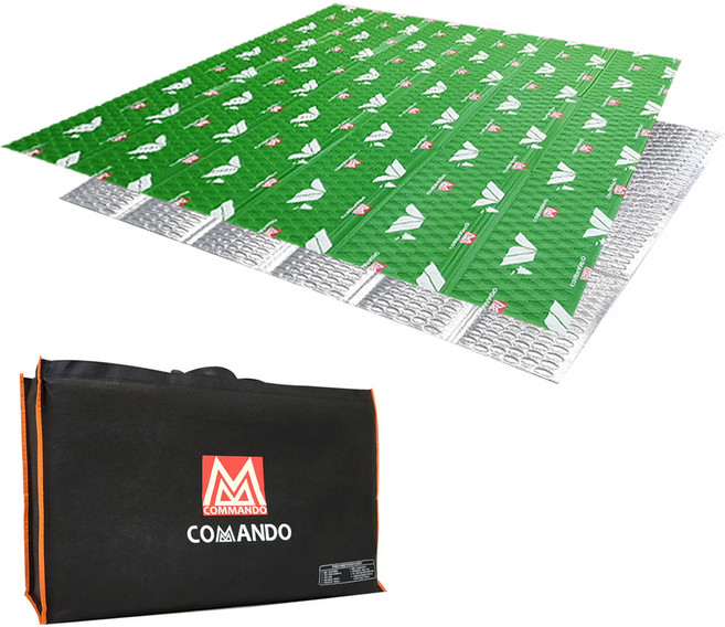 코만도 와플 은박팩트 코팅 캠핑매트 + 전용 보관가방 세트, 마운틴(매트)