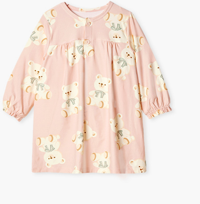 유니프랜드 아동용 큐티베어 원피스 잠옷
