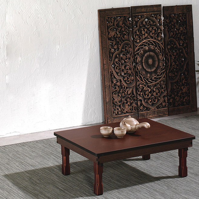 벽산청은 예현 1도 다용도 향로 찻상 690 x 510 x 260 mm, 갈색, 1개