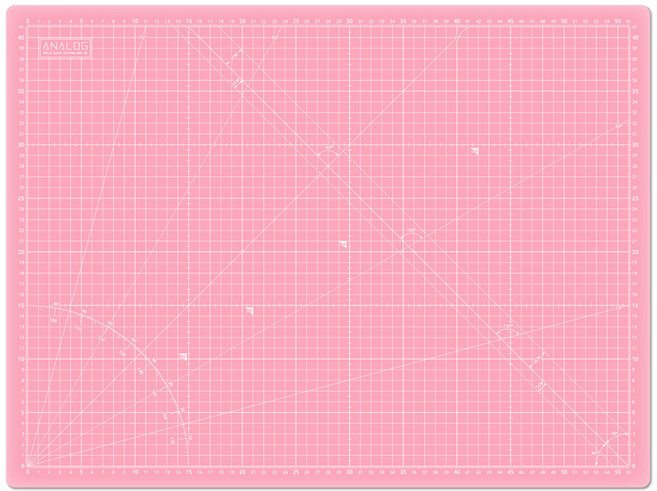 아날로그라이프 양면 셀프힐링 울트라 반투명 커팅매트, 핑크