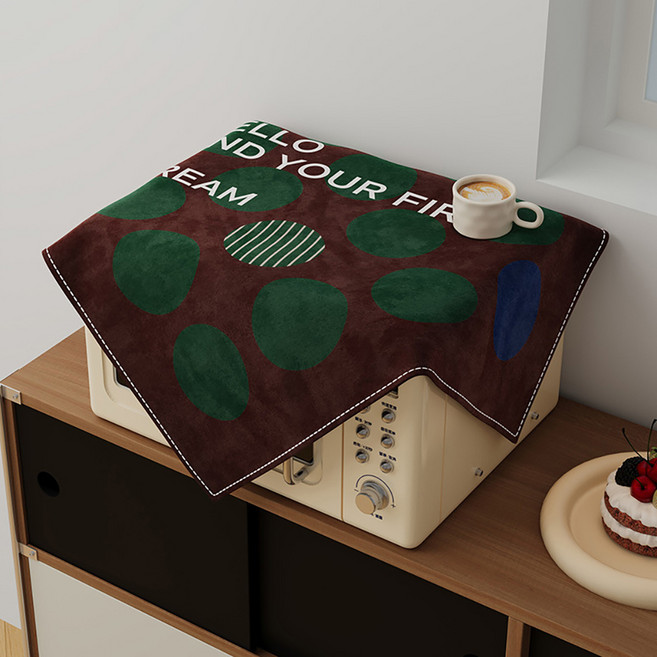 알럽홈 컬러 도트 소프트 가구 가전제품커버 L261-0035, 그린