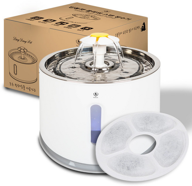 딩동펫 스텐 정수기 2L + 필터 2p, CBD-0502000, 1개