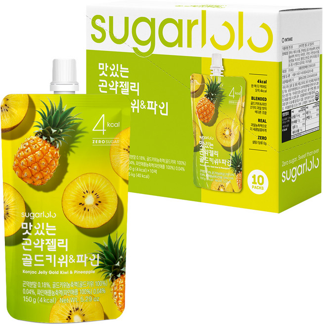 슈가로로 맛있는 곤약젤리 골드키위 & 파인 10개입, 1.5kg, 1개