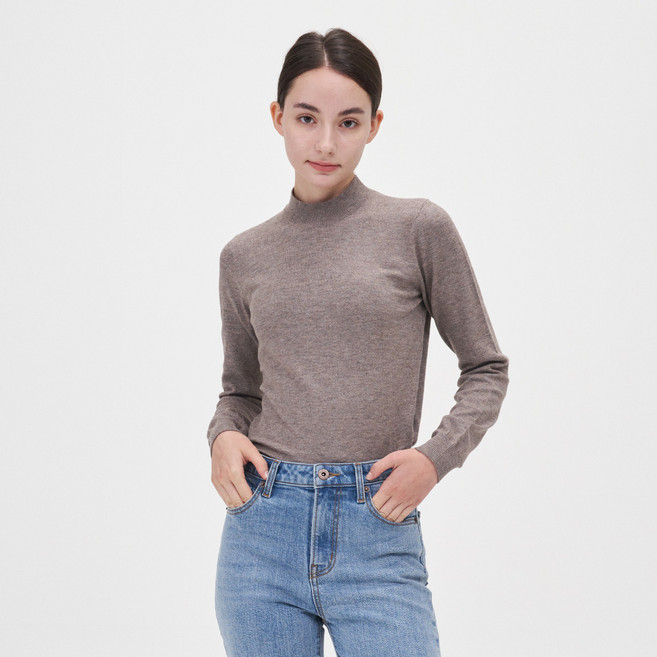 210 edit 女款喀什米爾混紡半高領針織衫 ZD4SW011
