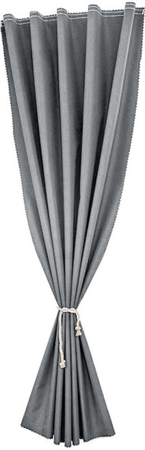 全遮光素面簡約魔鬼氈窗簾 附綁帶 + 魔鬼氈 款式隨機, 灰色