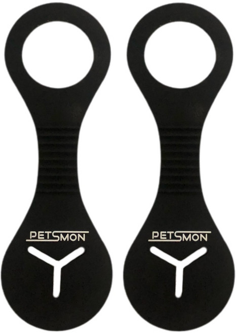 펫츠몬 강아지 똥봉투 걸이 병따개형, 2개, 블랙