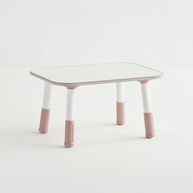 리바트 피노 키즈 높이조절 사각테이블 방문설치, 핑크