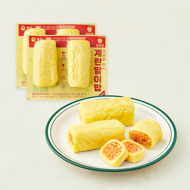 풍림푸드 계란말이밥 김치맛, 180g, 2개