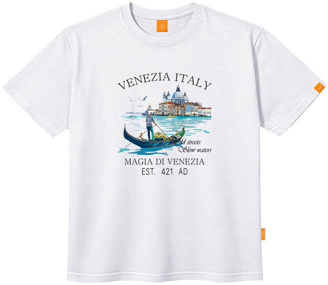 엘라모 남녀공용 베네치아 반팔 티셔츠