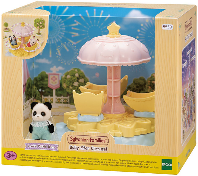 EPOCH Sylvanian Families 森林家族 星光寶寶旋轉木馬公仔 5539, 1個