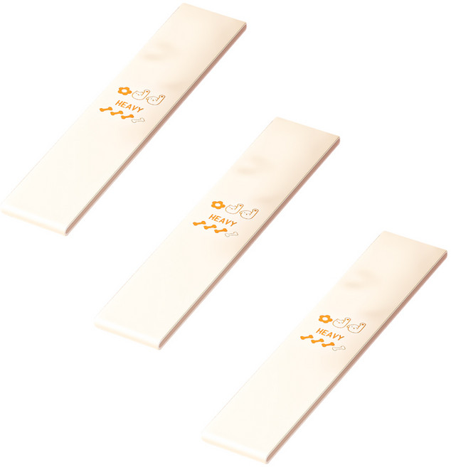 小麥購物 瑜珈健身彈力帶 E179 20磅 26g, 3條, 奶油白