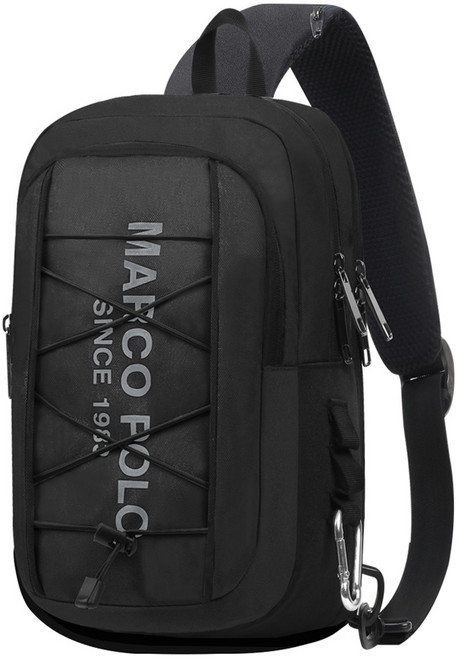 MARCO POLO 冒險斜背包 MP3047, 黑色