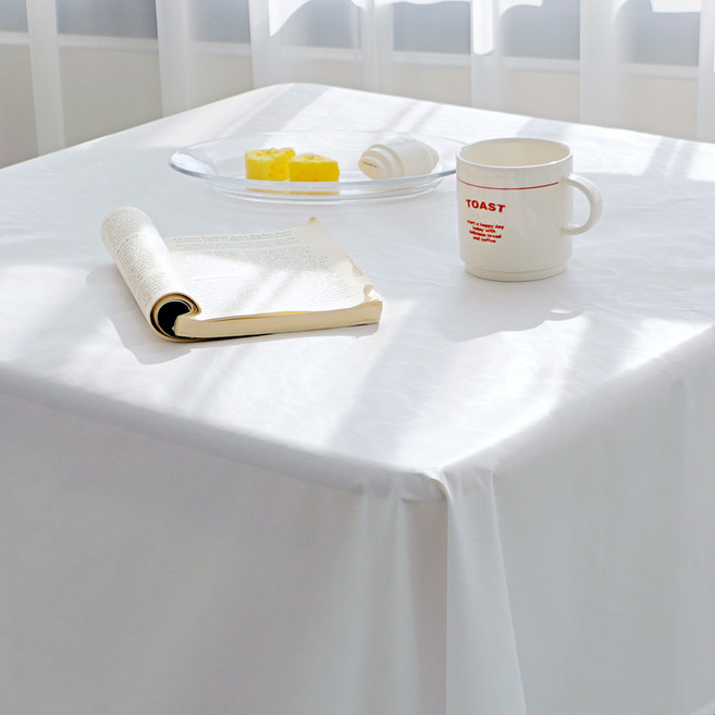 Cheonpam 寬幅亮面防水布料, 白色 1572, 1個