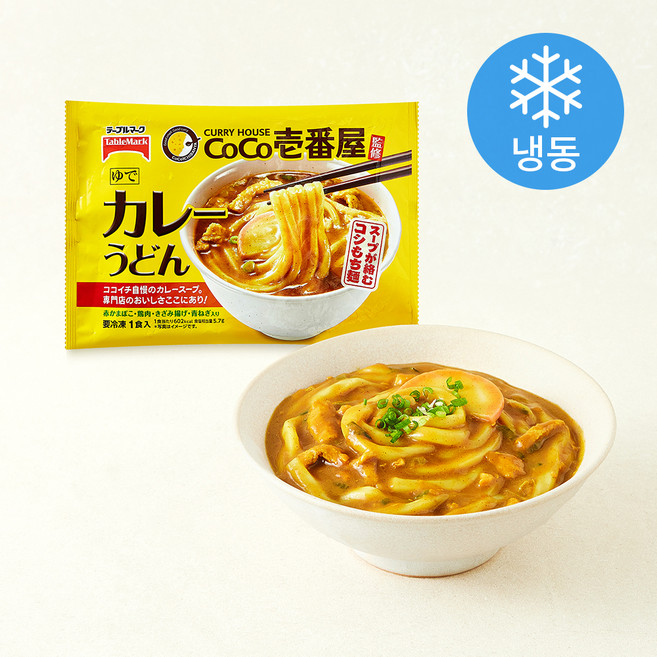 테이블마크 코코이치방감수 카레우동 (냉동), 347g, 1개