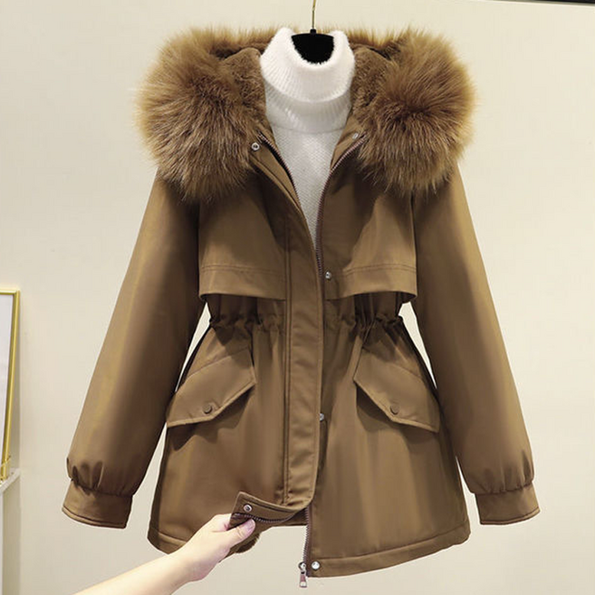 구디프 여성용 털안감 야상 패딩