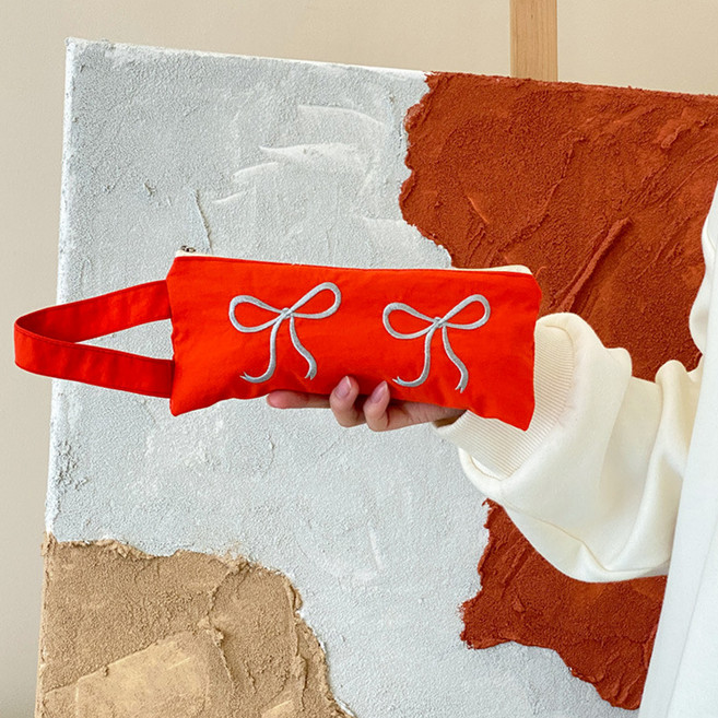 소리달 여성용 크샬 가벼운 미니 리본자수 파우치