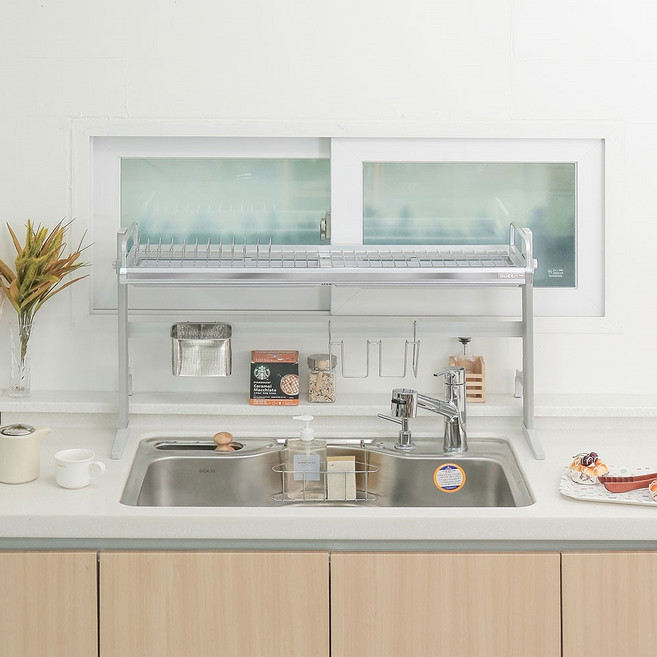 퀸넥스 S 스마트 스탠드 식기건조대 900, 1단, 실버, 1개