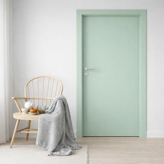 시트몰이 현관문 시트지, 민트