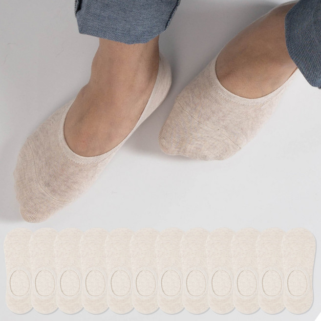 시너싹스 여성용 실속형 앞코보강 무지 덧신 12켤레 세트