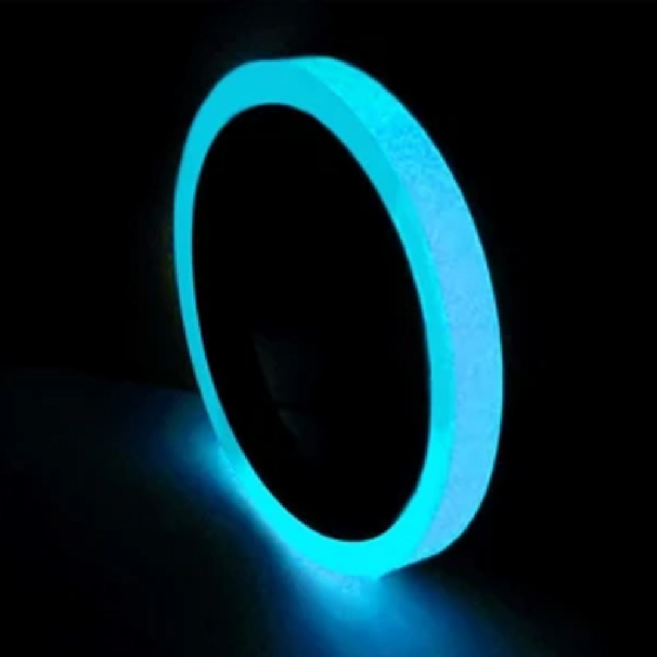 스코라 다양 색상 안전표시 야광 테이프, 사이언 블루, 1개