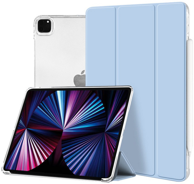 아이엠듀 슬림 반투명 스마트커버 태블릿PC 케이스, 소다