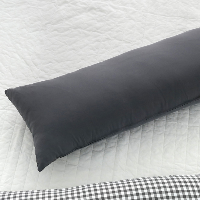 스코홈 바디필로우 긴베개 커버, 차콜