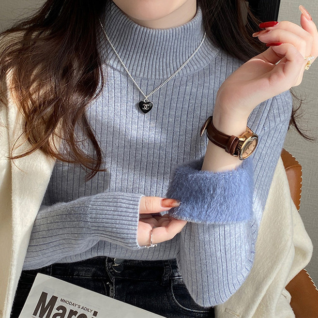 모이르벨라 여성용 피나 기모 터틀넥 폴라 니트